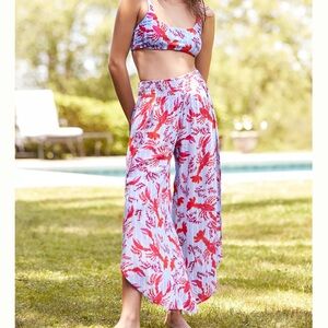 Anthropologie Corey Lynn Calter Lobster Pants Size Small Cover Pull On Beachy